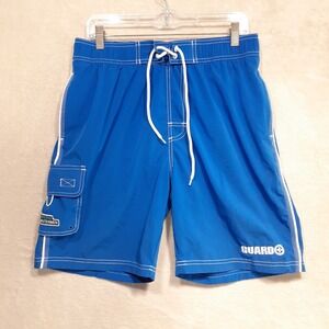 Watermen Original Mens Drawstring Board Shorts Sz.L/Blue/Cargo/Lined/GUARD/
